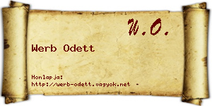 Werb Odett névjegykártya